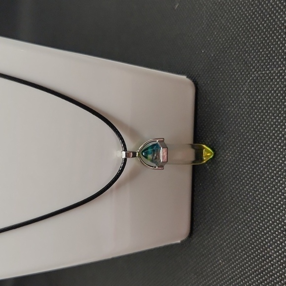 Healing Crystal Point Necklace Green Tourmaline